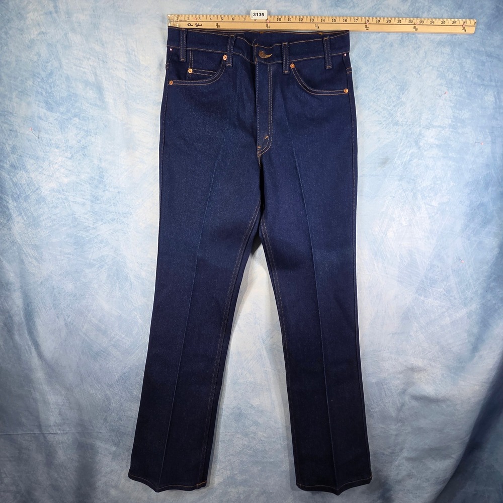 Vintage Levis 517 Orange Tab Bootcut Jeans Mens 34x34 Indigo Blue Made in USA